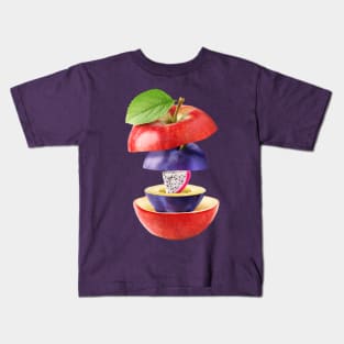 Apple Plum Passion Fruit Gifts Vegetarian Kids T-Shirt